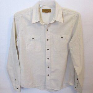Stapleford beige 100% cotton men's long sleeve casual shirt *Sz M*